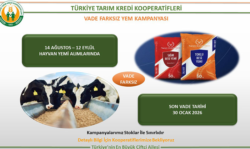 Tarm Kredi’den reticilere Yem Destei