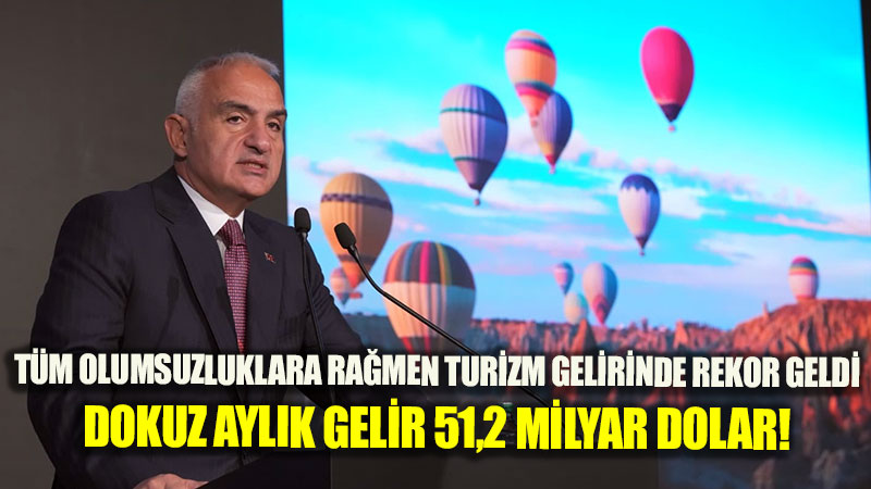 Bakan Ersoy A��klad�: T�m Olumsuzluklara Ra�men Turizm Gelirinde Tarihi Rekor!