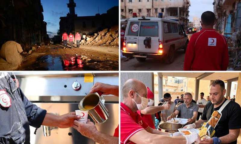 Trk Kzlaydan Libya Seli Madurlarna 150 Tonluk Yardm