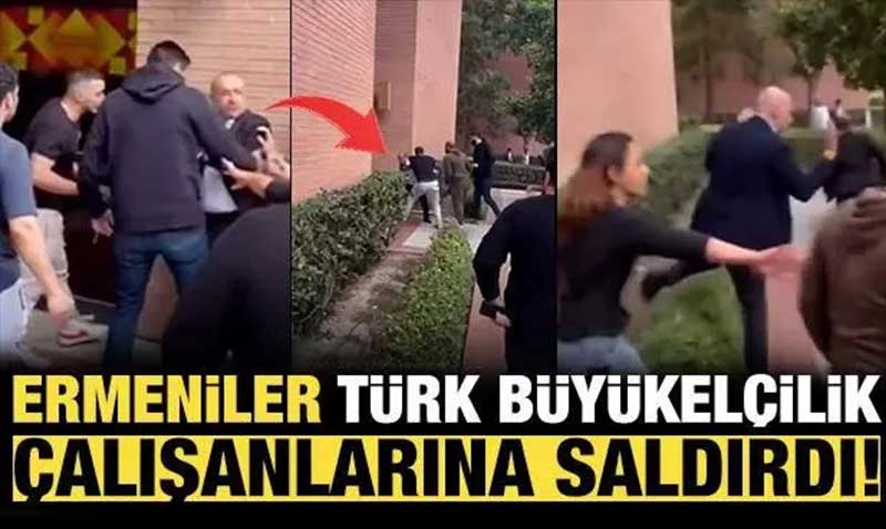 ABDdeki Ermeni provokatrler Bykelilik alanna saldrd!
