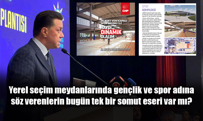 Hatipo�lu: Gen�lik ve spor ad�na s�z verenlerin bug�n tek bir somut eseri var m�?<