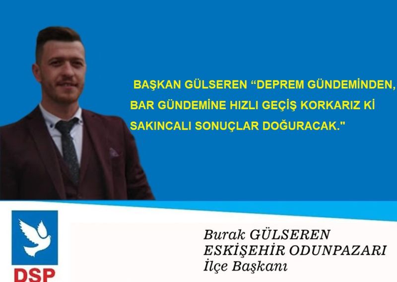 DSP’de İçkili Bölgeler Konusunda TEPKİLİ