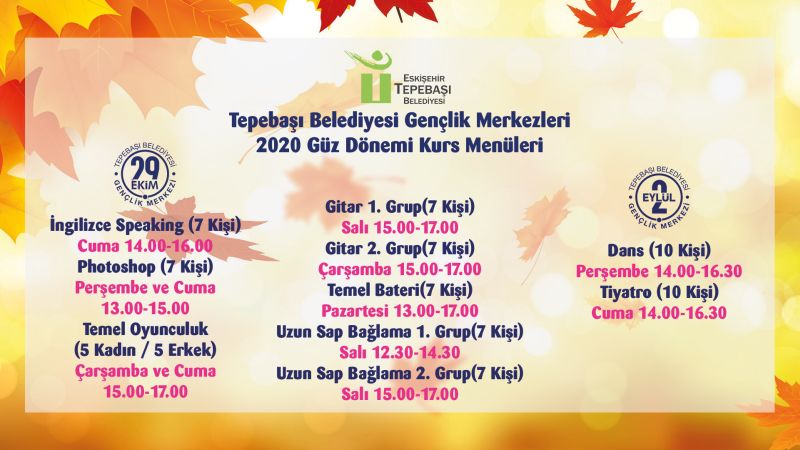 GÜZ DÖNEMİ İÇİN KAYITLAR BAŞLIYOR
