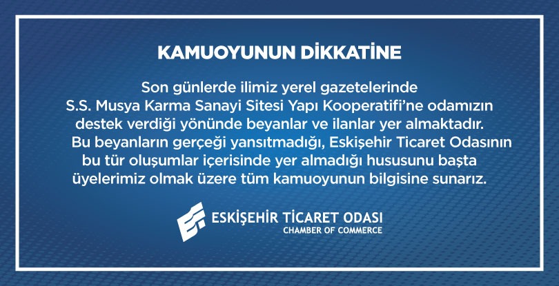 ETO’dan Açıklama