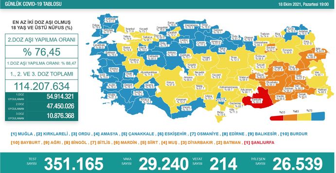 Koronavirüs salgınında yeni vaka sayısı 29 bin 240
