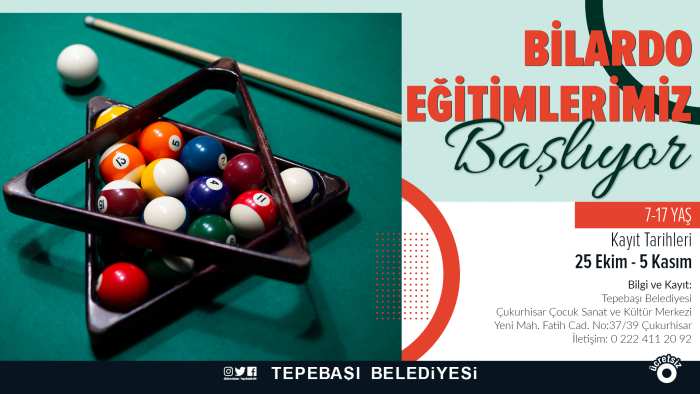 ÇUKURHİSARLI ÇOCUKLAR İÇİN BİLARDO EĞİTİMLERİ BAŞLIYOR
