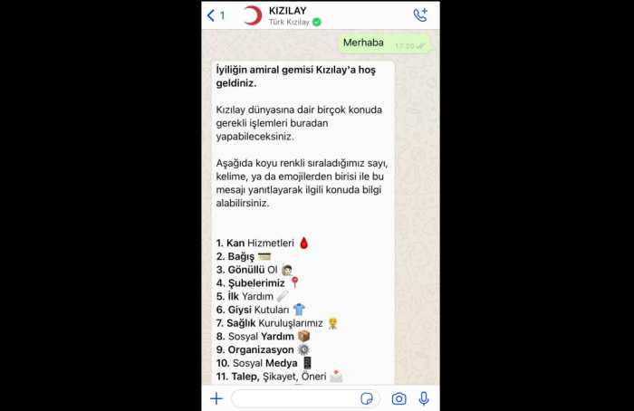 Türk Kızılay ve Facebook, resmi WhatsApp hattını hayata geçirdi