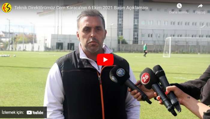 TEKNİK DİREKTÖRÜMÜZ CEM KARACA’NIN AÇIKLAMALARDA BULUNDU