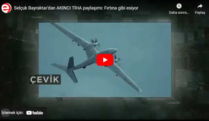 Selçuk Bayraktar’dan AKINCI TİHA paylaşımı: Fırtına gibi esiyor