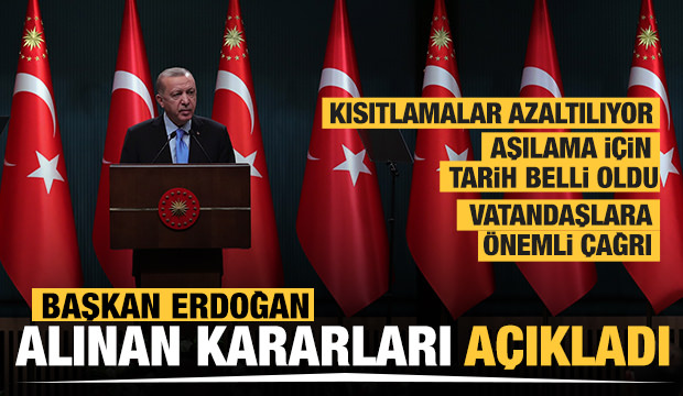 Kabine toplantısının ardından Başkan Erdoğan alınan kararları açıkladı
