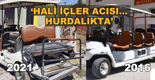 Esbisleri Söktüler, Seramik Park Yarım Kaldı! Bu Araç da Hurda Olmuş