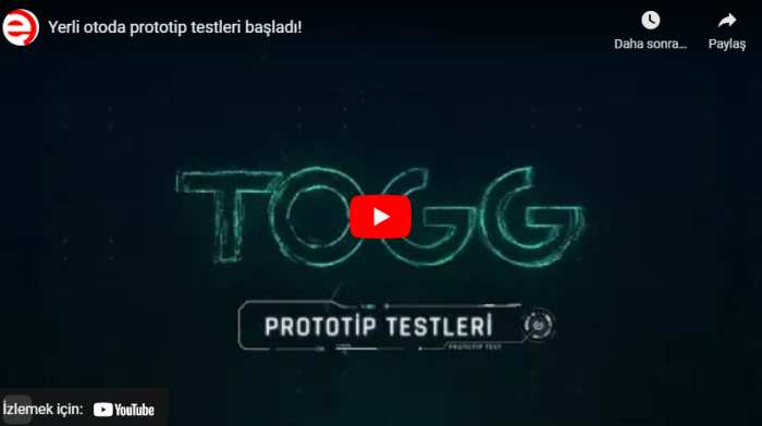 Yerli otoda prototip testleri başladı!