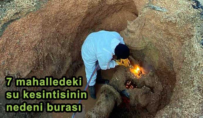 Ekipler 7 Mahallenin Su Kesintisi İçin Soğuk Havada Mücadele Verdi