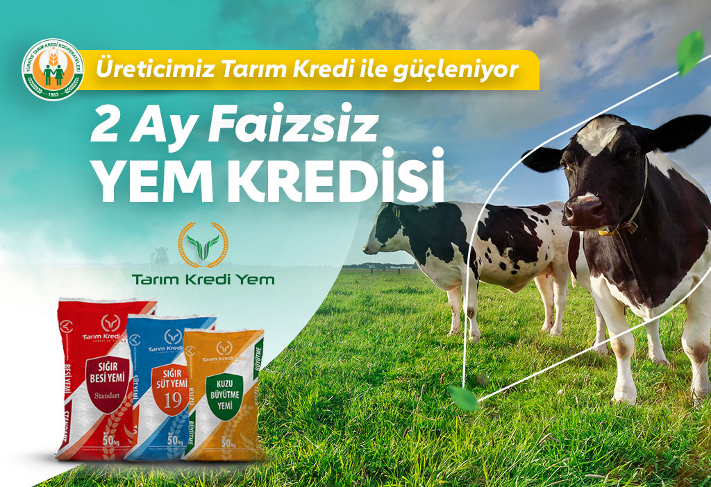 Tarım Krediden üreticilere faizsiz yem kredisi