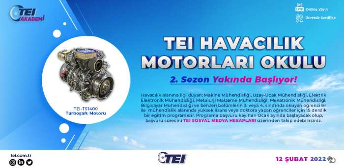 TEI Havaclk Motorlar Okulu 2. Sezon Yaknda Balyor