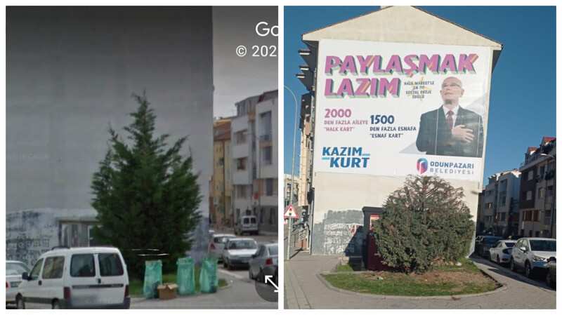 Bu Kez De Ağacı Reklam İçin Kestiler..