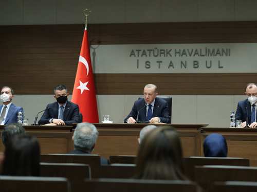 Cumhurbaşkanı Erdoğan Katar Gezisi Öncesinde Basın Toplantısı Düzenledi