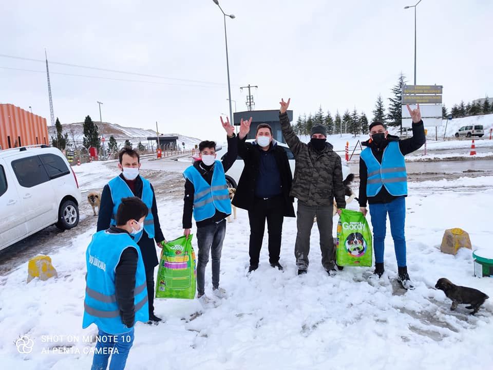 ESKİŞEHİR ÜLKÜ OCAKLARINDAN SOKAK HAYVANLARINA MAMA DESTEĞİ