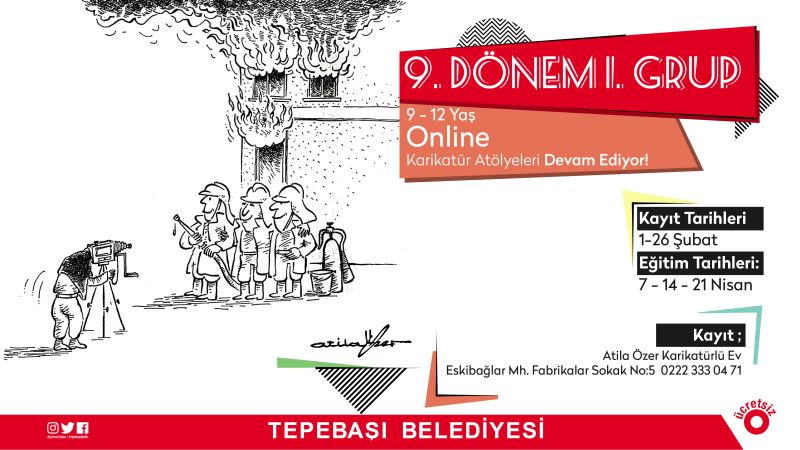 ONLİNE KARİKATÜR ATÖLYELERİ İÇİN KAYITLAR SÜRÜYOR
