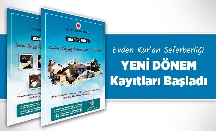 Evden Kur’an öğrenme seferberliğinde yeni dönem kayıtları başladı