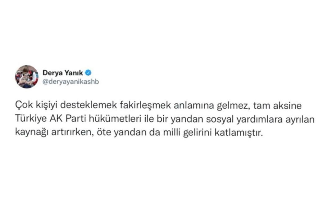 Türkiye Bir Yandan Sosyal Yardımlara Ayrılan Kaynağı Artırırken Öte Yandan Milli Gelirini Katlamıştır