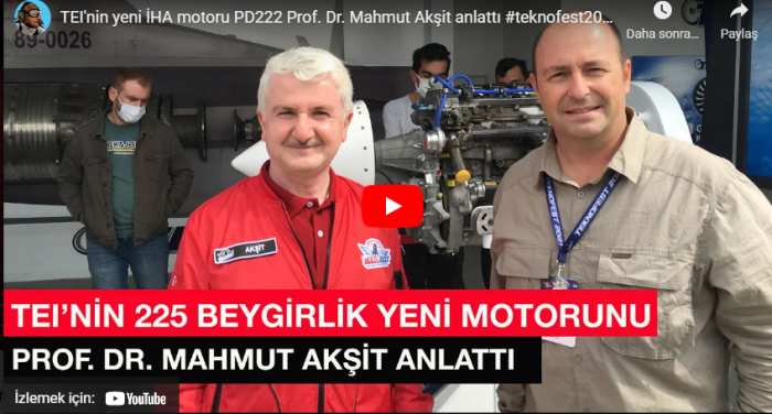 TEI’nin yeni İHA motoru PD222 Prof. Dr. Mahmut Akşit anlattı