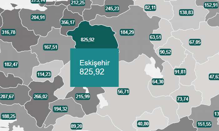Vaka Artışında Eskişehir Maalesef 1. Sıraya Yükseldi