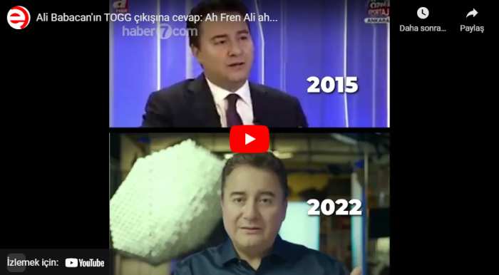 Ali Babacan’ın TOGG çıkışına cevap: Ah Fren Ali ah...
