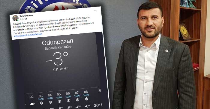 İbrahim Akar Yarın Sabah İçin Belediyeleri Uyardı