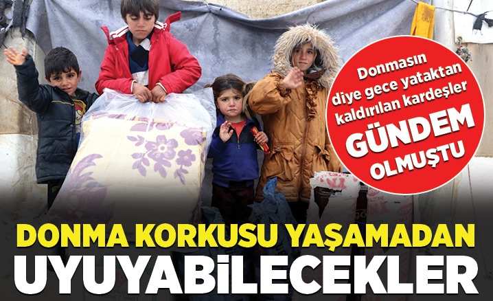 Suriyeli Mustafa ve kardeşleri artık donma korkusu yaşamadan uyuyabilecek