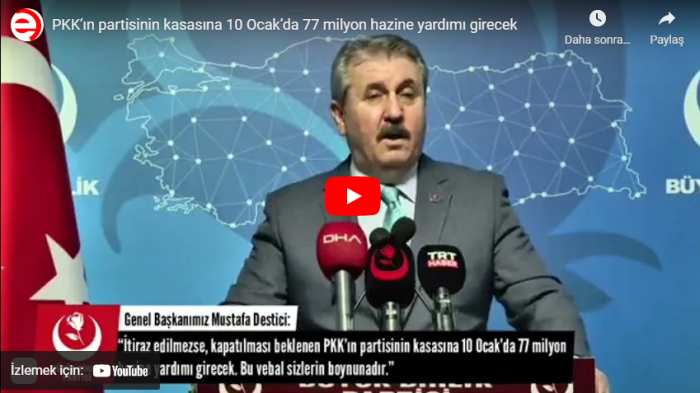 PKK’ın partisinin kasasına 10 Ocak’da 77 milyon hazine yardımı girecek