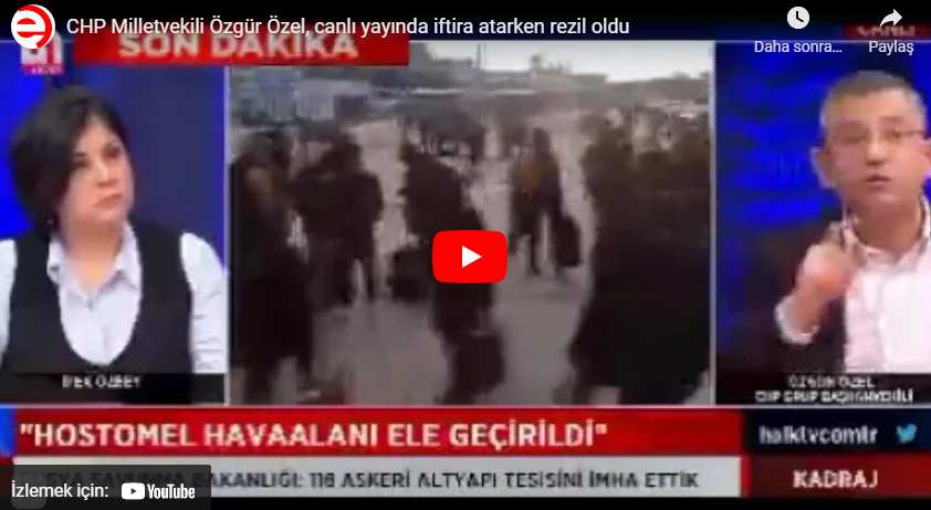 CHP Milletvekili Özgür Özel, canlı yayında iftira atarken rezil oldu