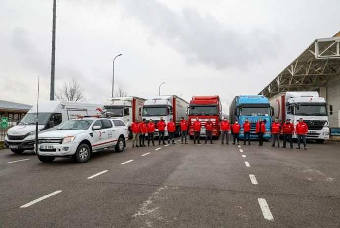 Kızılay’ın Ukrayna’ya İlk Yardım Konvoyu Yola Çıktı