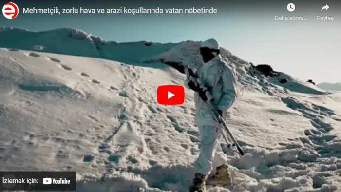 Mehmetçik, zorlu hava ve arazi koşullarında vatan nöbetinde