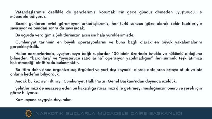 Kılıçdaroğlu’nun "Baron" iddiasına Emniyet’ten cevap