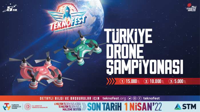 TEKNOFEST Drone Şampiyonaları İçin Son Başvuru Tarihi 01 Nisan