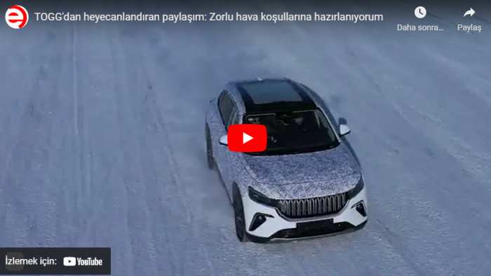 TOGG’dan heyecanlandıran paylaşım: Zorlu hava koşullarına hazırlanıyorum