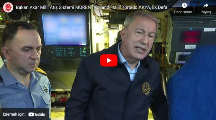 Millî Torpido AKYA İlk Defa Gerçek Hedefe Atıldı
