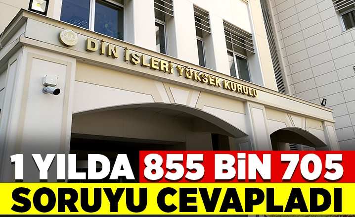 Diyanet İşleri Başkanlığı 2021 yılında 855 bin 705 dini soruya cevap verdi