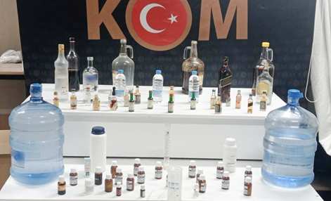 40 litre sahte içki ele geçirildi