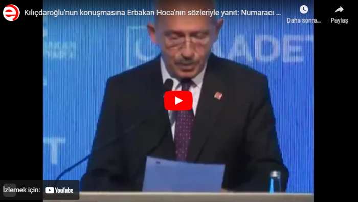 Kılıçdaroğlu’nun konuşmasına Erbakan Hoca’nın sözleriyle yanıt: Numaracı CHP adam mı aldatıyorsun?