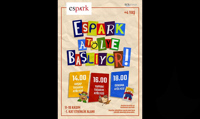 Ara tatil atölyeleri 11-19 Kasım’da Espark AVM’de