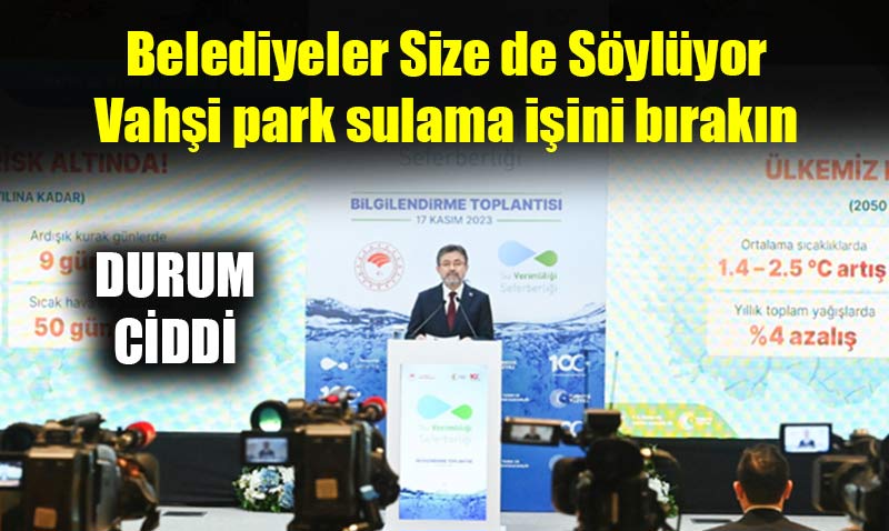 Bakandan "Suyu verimli kullanma" ars