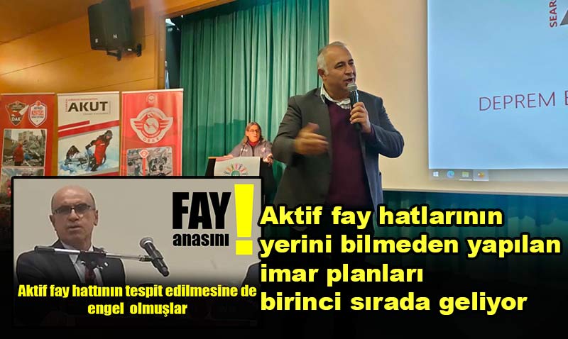 Deprem öldürmüyor bilinçsizlik öldürüyor