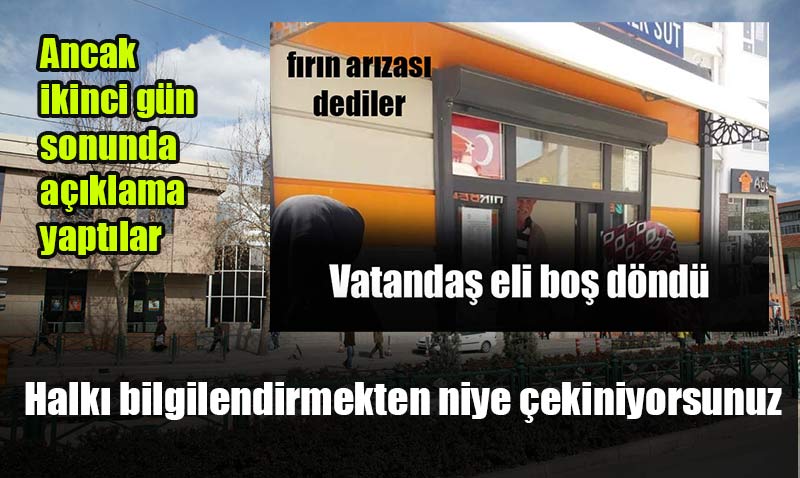 Belediye yaşanan Halk ekmek sorunu ile ilgili nihayet açıklama yaptı