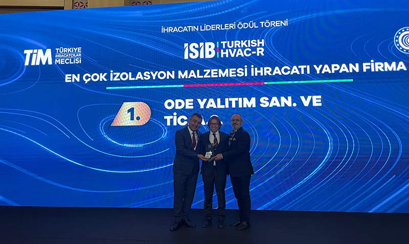 ODE, yalıtım malzemeleri ihracatında zirveye yerleşti