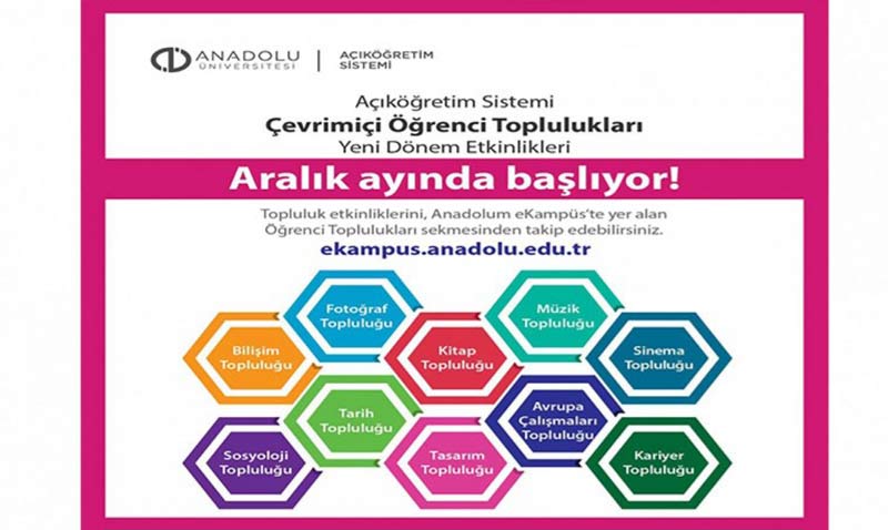 “Çevrim içi Öğrenci Toplulukları” yeni dönem etkinliklerine aralık ayında başlıyor!