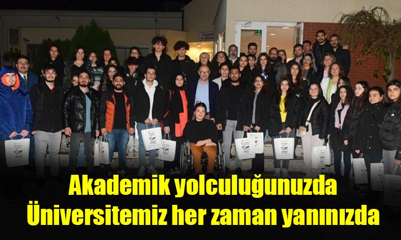 Rektr Erdal engelli rencilerle akam yemeinde bir araya geldi