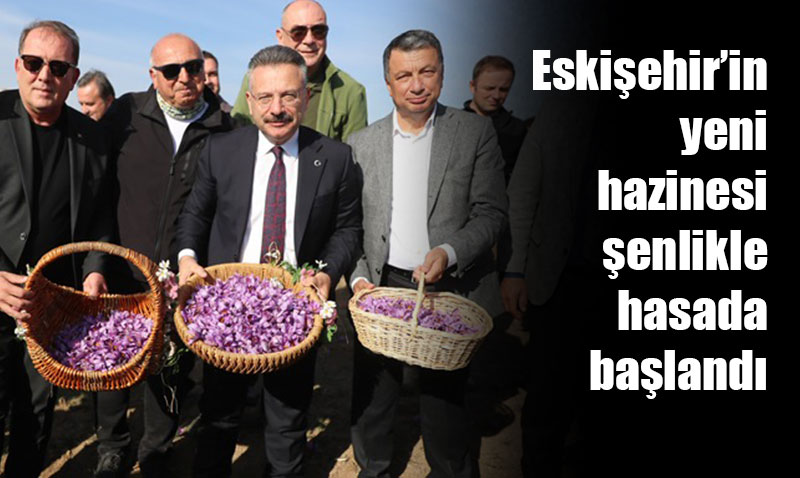 Eskişehir’in ilk ’Safran Hasat Şenliği yapıldı