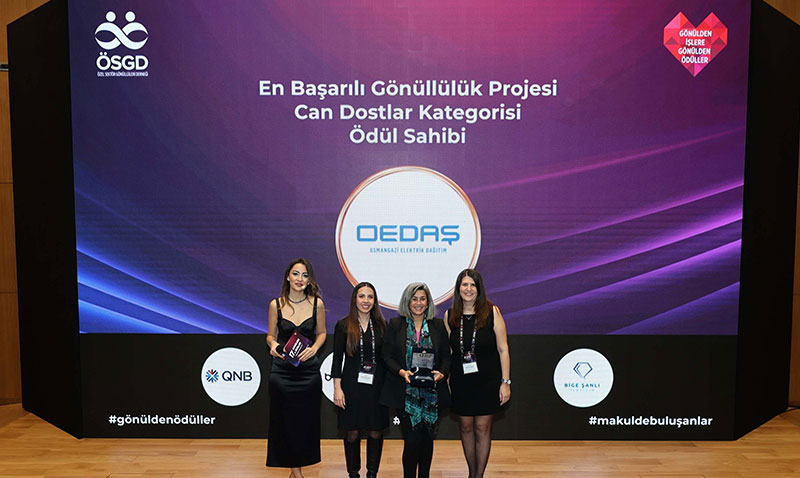 OEDAŞ’ın gönüllü çalışmaları ödülle taçlandı
